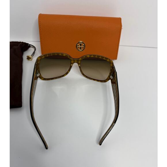 Tory Burch TY7004 521/12 Oversized Sunglasses Brown Gradient Lenses Case & Pouch main image 9